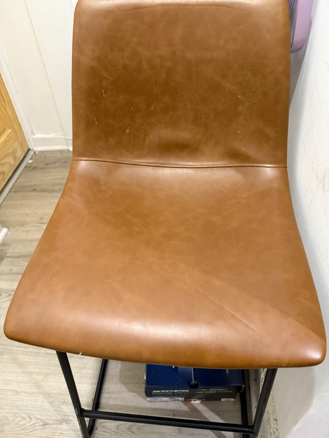 Tan Faux Leather Dining Chair