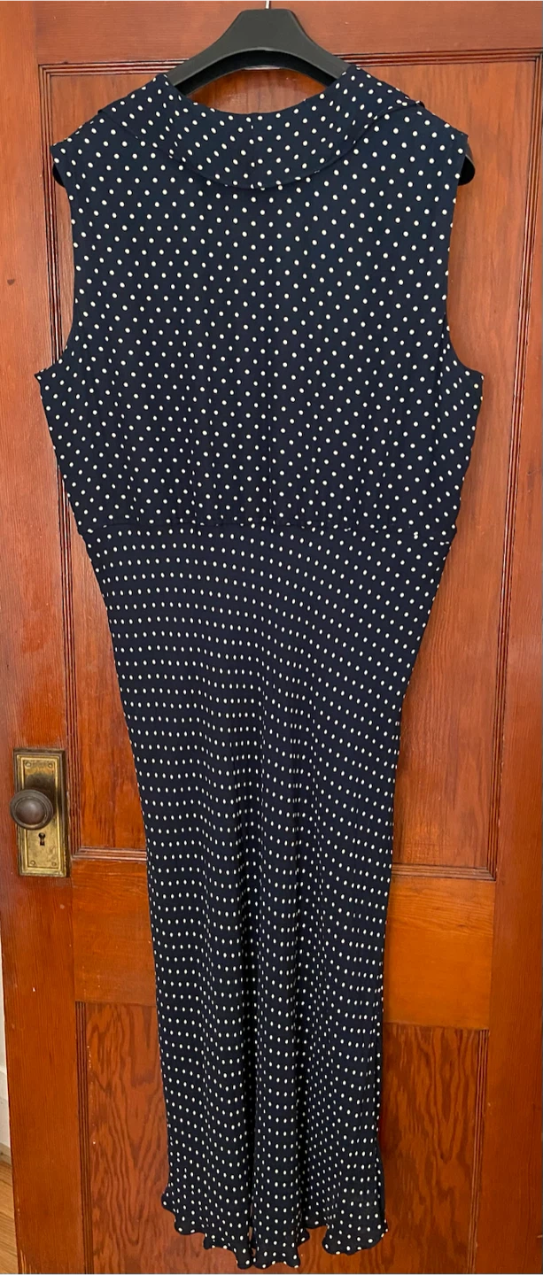 Lauren Ralph Lauren Navy Polka Dot Dress 20W - photo 3