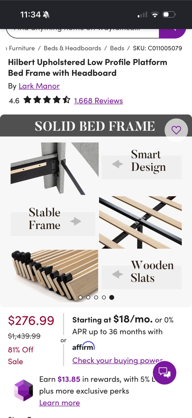 Upholstered Queen Platform Bed Frame - photo 4