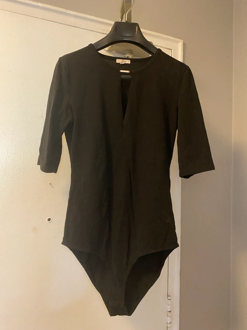 Ardene Black Short Sleeve Bodysuit