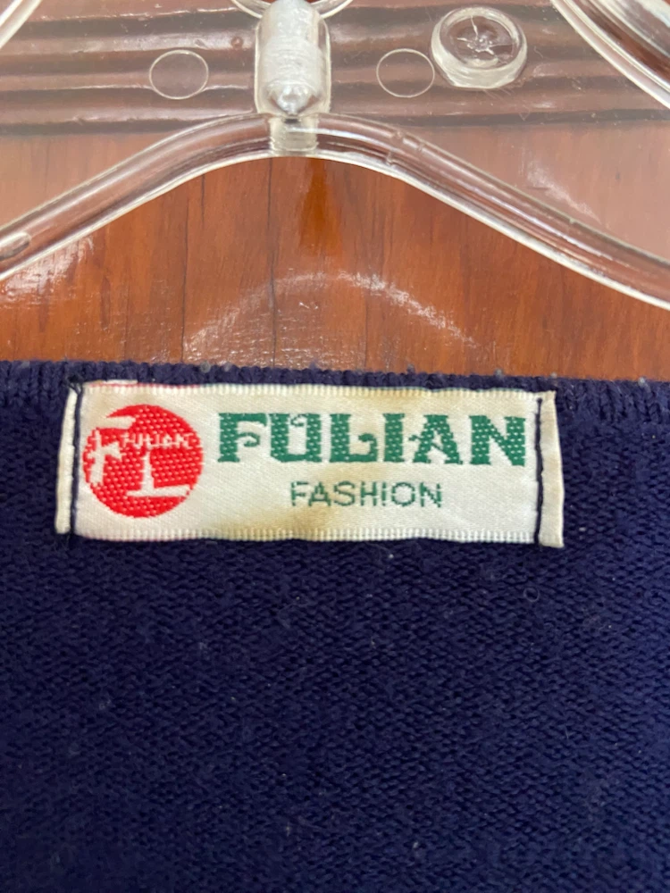 Fulian Fashion Navy Blue Cardigan - photo 2