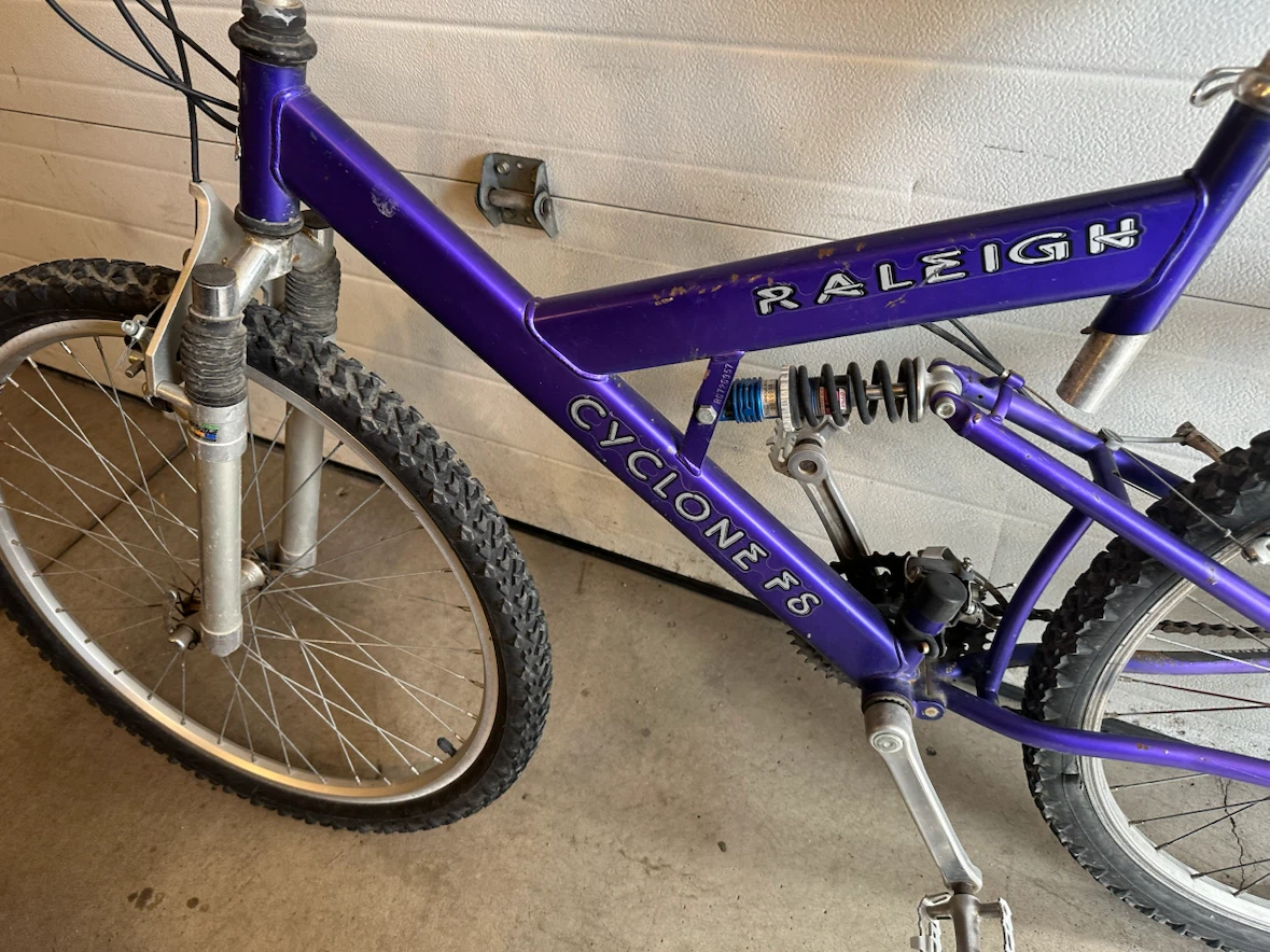 Raleigh Cyclone F.S. mountain bike - purple - photo 2