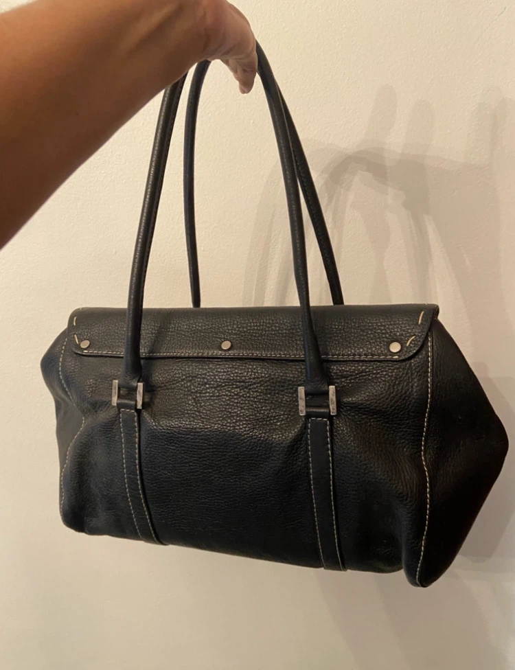 Marella Black Genuine Leather Handbag