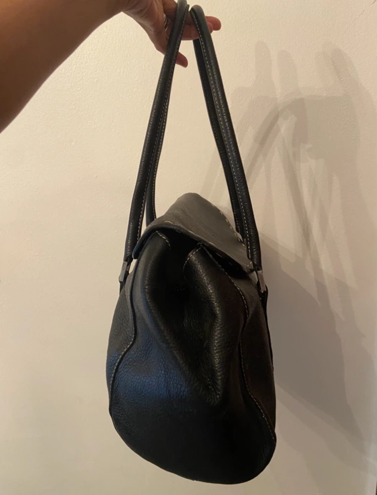 Marella Black Genuine Leather Handbag - photo 2