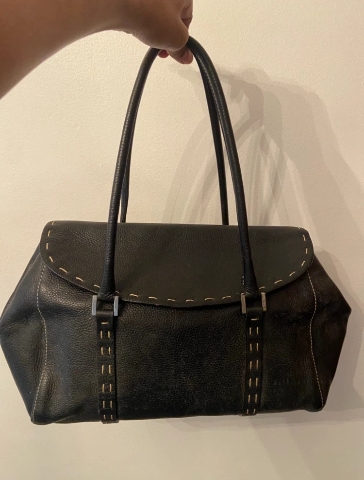 Marella Black Genuine Leather Handbag - photo 3