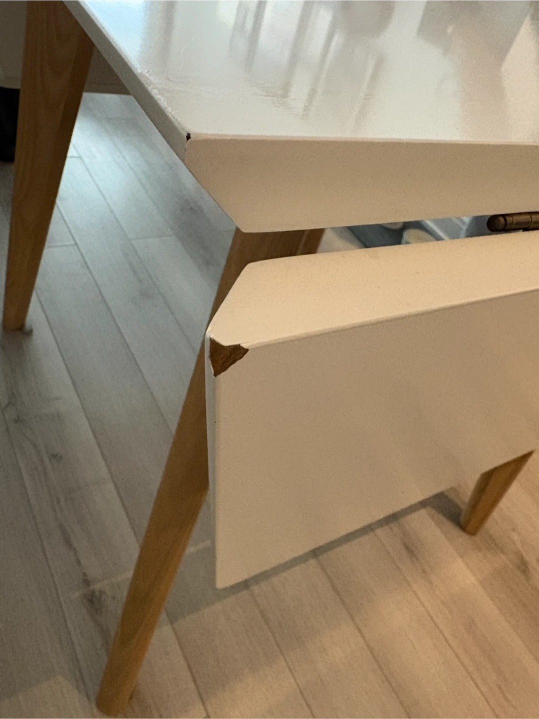 White Extendable Dining Table Set with Chairs - photo 5