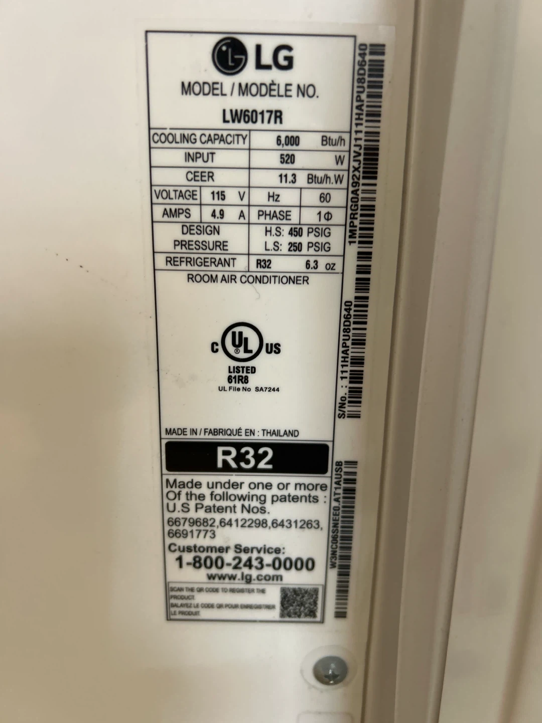 LG Window Air Conditioner - photo 2