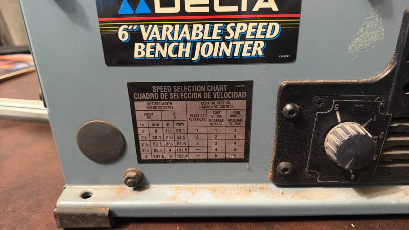 Delta 6" Variable Speed Bench Jointer - photo 3