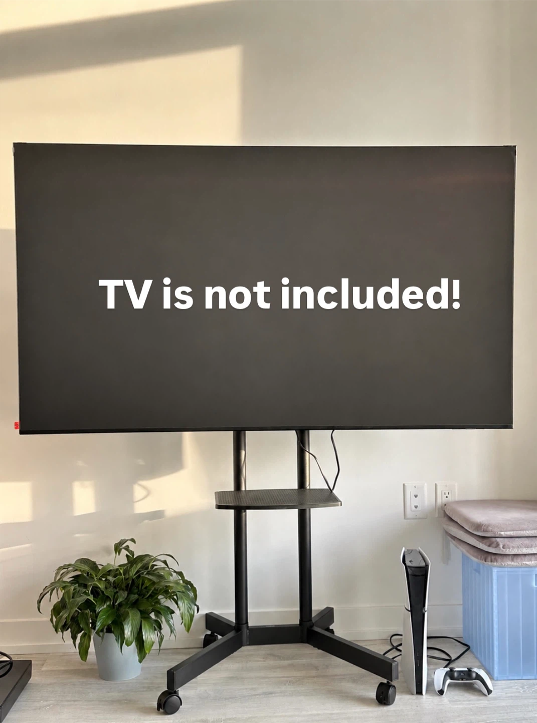 Rolling TV Stand with Shelf - photo 2