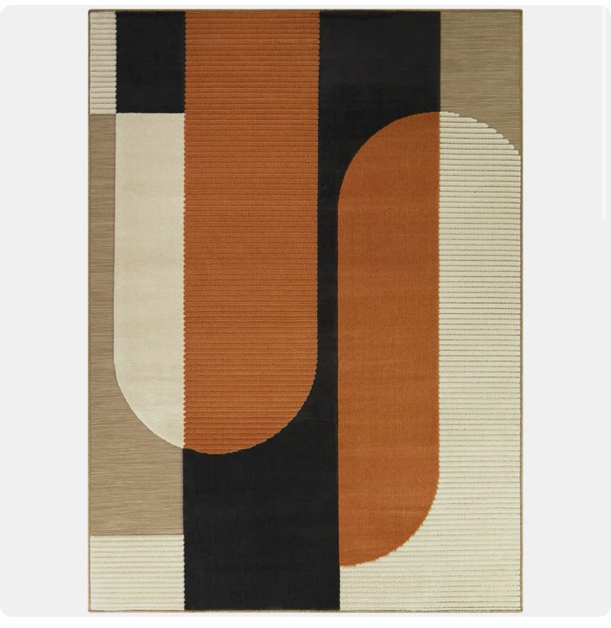 Geometric Area Rug - 5’ by 7’