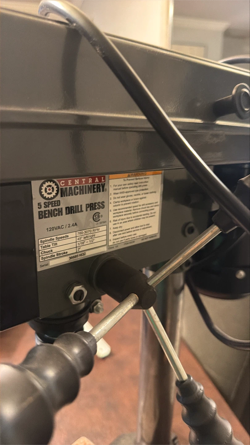 Central Machinery 5 Speed Bench Drill Press - photo 3