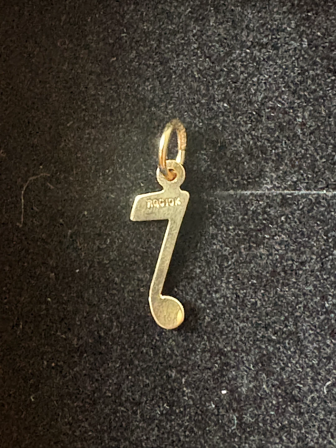 10k solid gold music note charm - photo 2