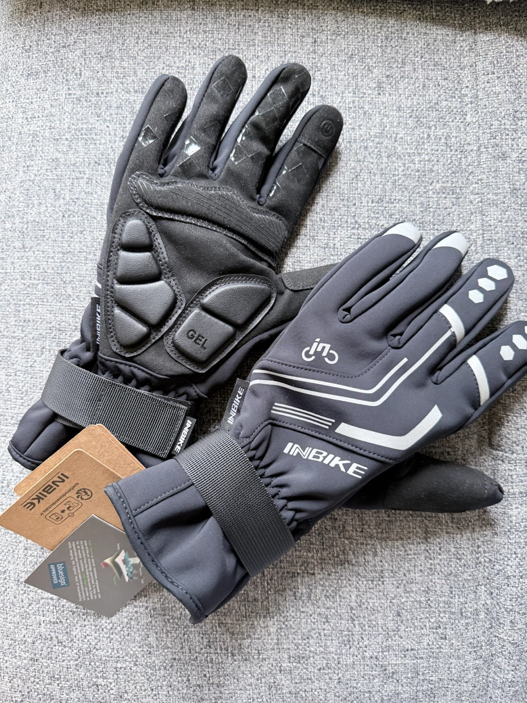 INBIKE Cycling Gloves - Black, Size M