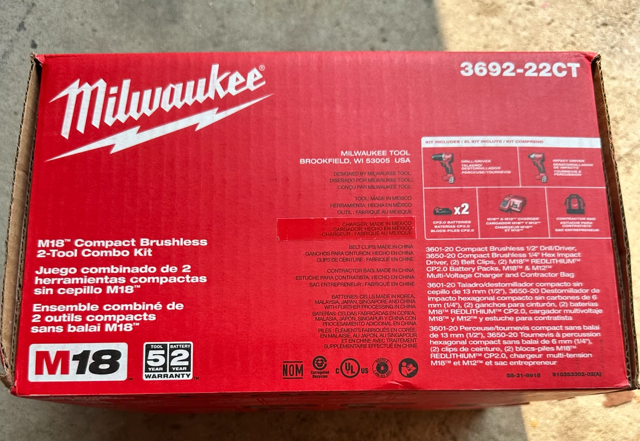 Milwaukee M18 Compact Brushless 2-Tool Combo Kit - photo 2