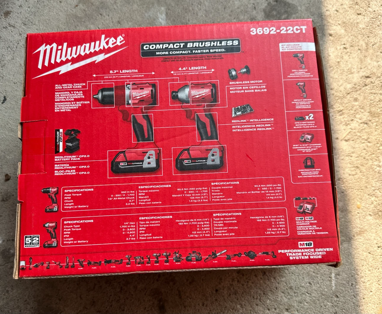 Milwaukee M18 Compact Brushless 2-Tool Combo Kit - photo 3