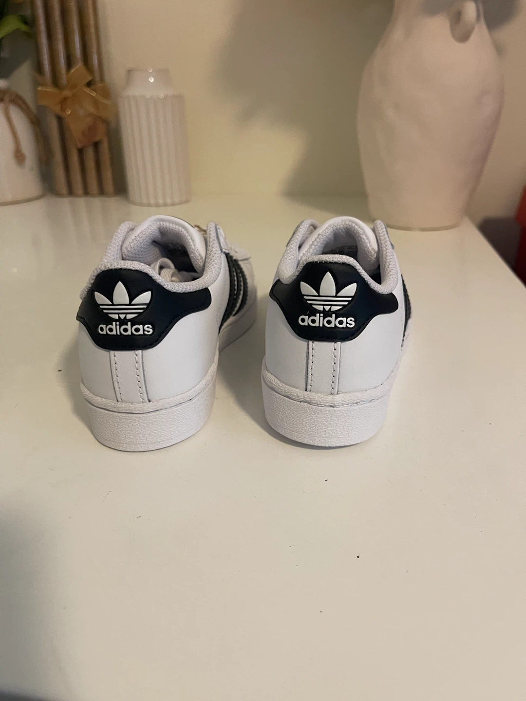 Adidas Superstar C Toddler Shoes White Black Size 11K - photo 2