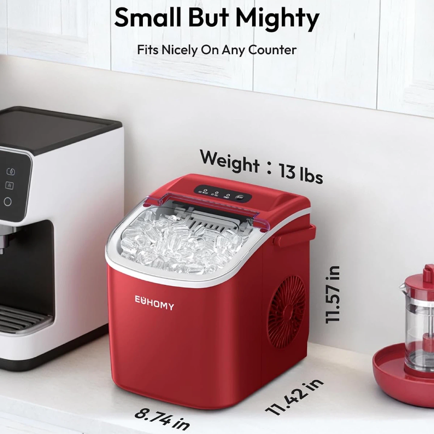 EUHOMY Countertop Ice Maker Machine with Handle - photo 4