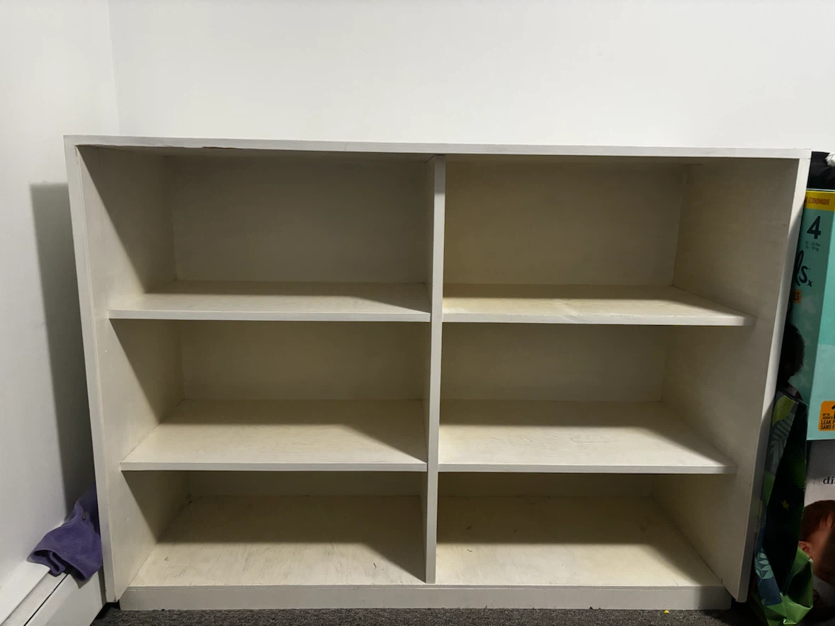 White 6-Shelf Bookshelf