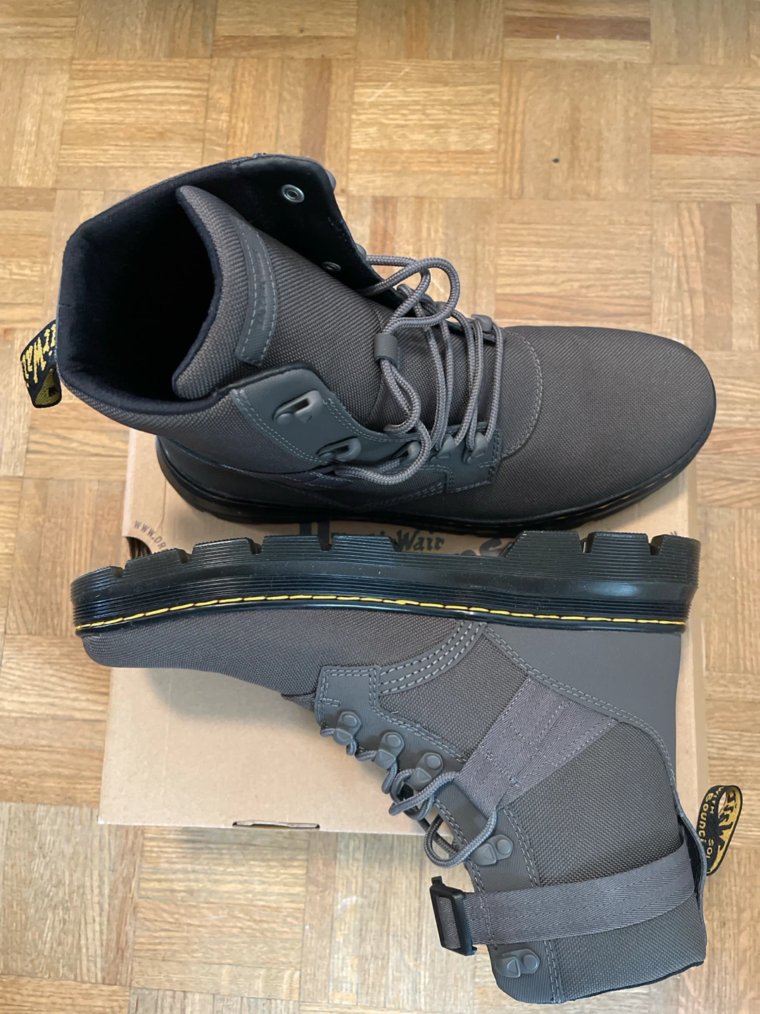Dr. Martens Grey Lace-Up Boots