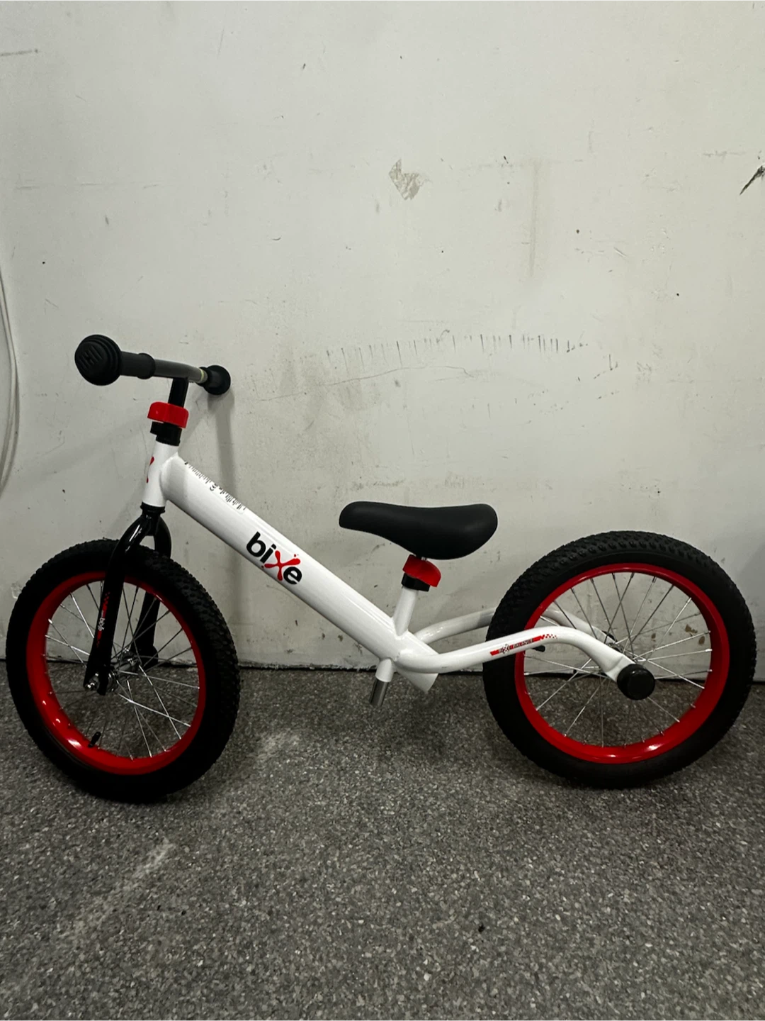 Bixbi Balance Bike - White and Red