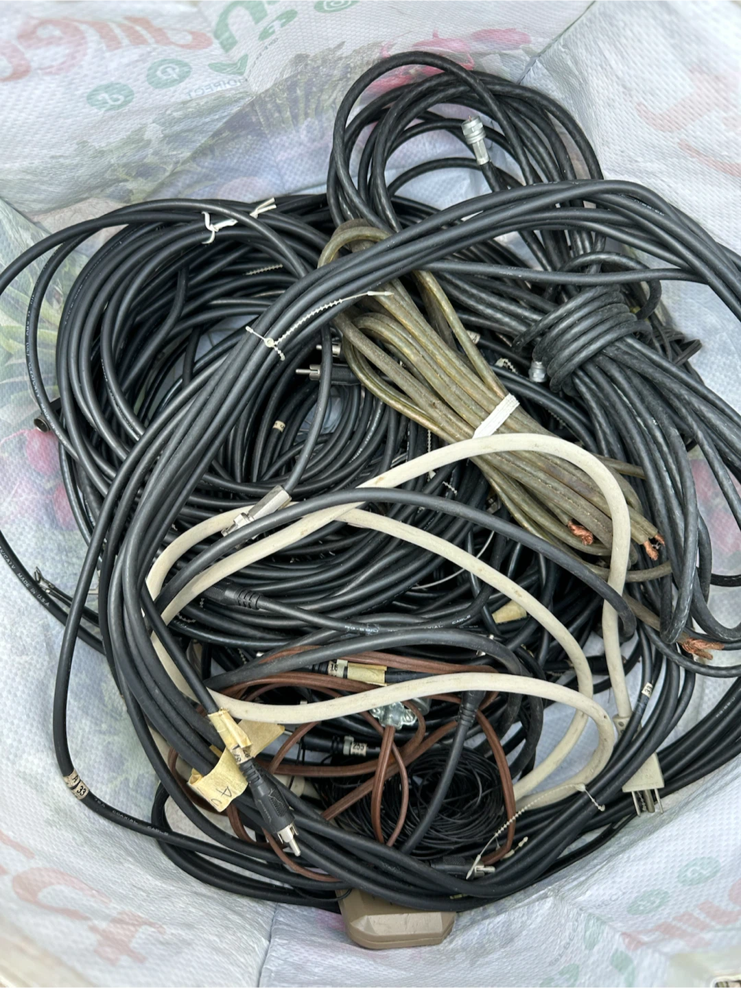 Assorted Audio and Video Cables