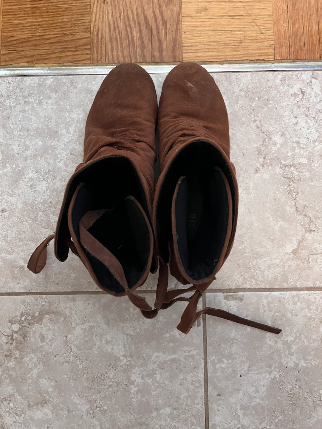 Brown Suede Ankle Boots woman