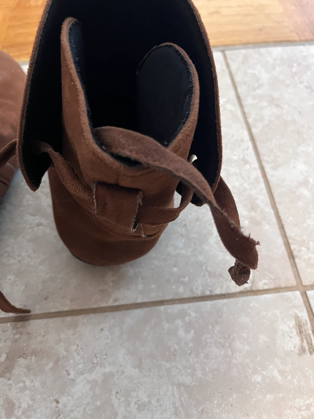 Brown Suede Ankle Boots woman - photo 3