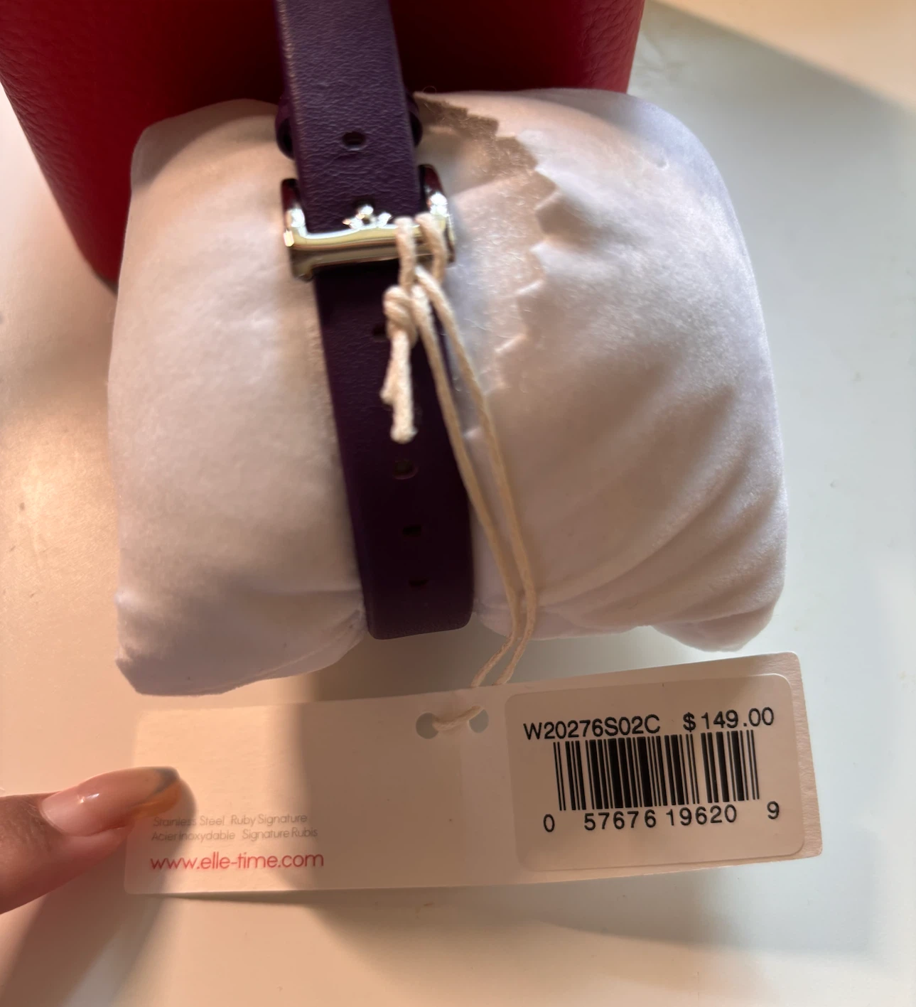 ELLE TIME purple watch + ELLE purple gem necklace - photo 3