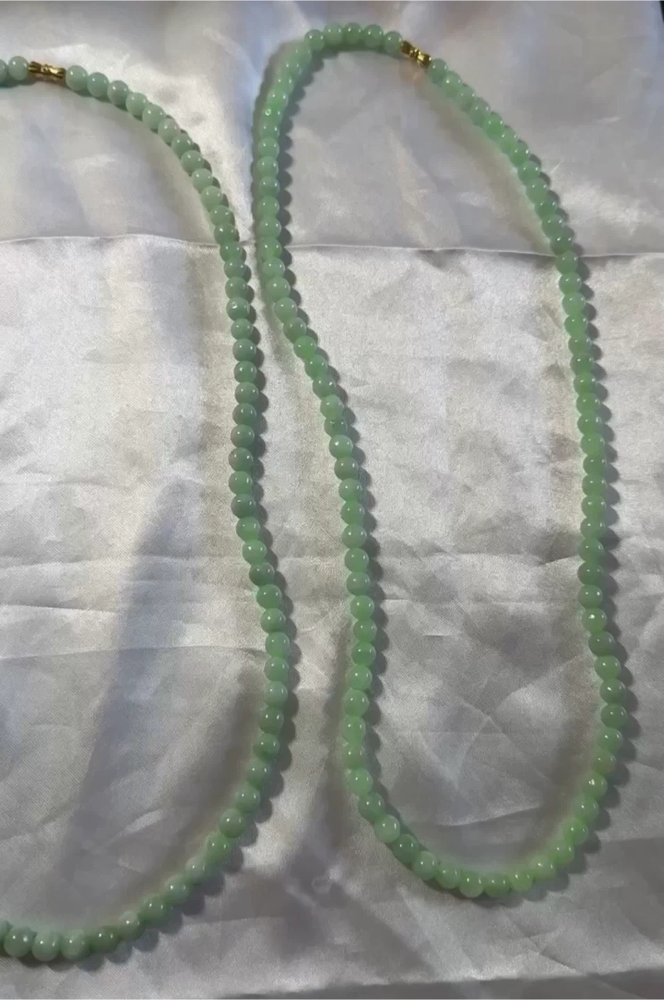 Beautiful Natural Jadeite Jade (Type A) Beaded Necklace - photo 2