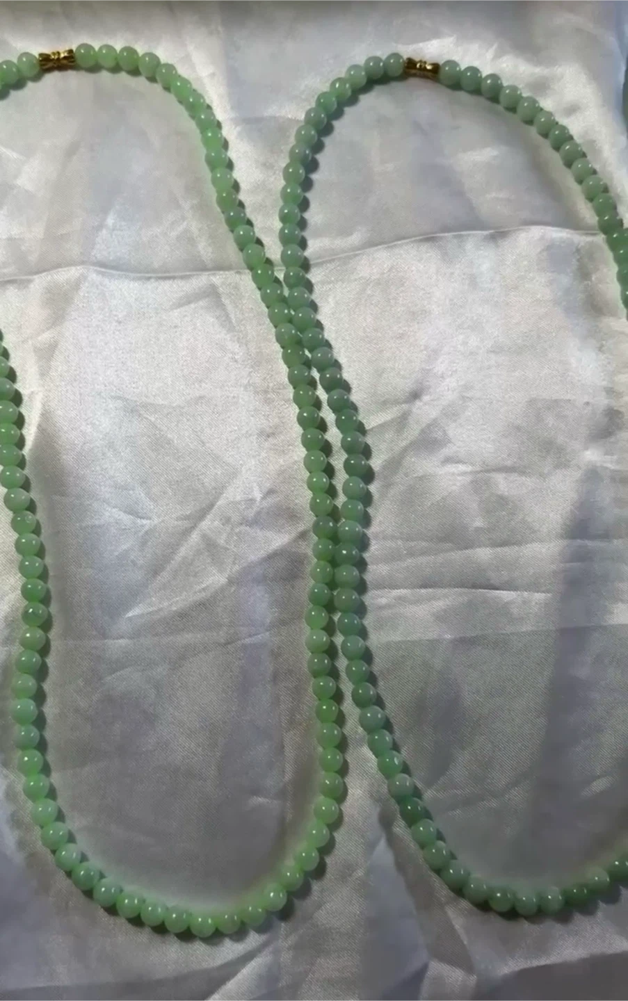Beautiful Natural Jadeite Jade (Type A) Beaded Necklace - photo 4