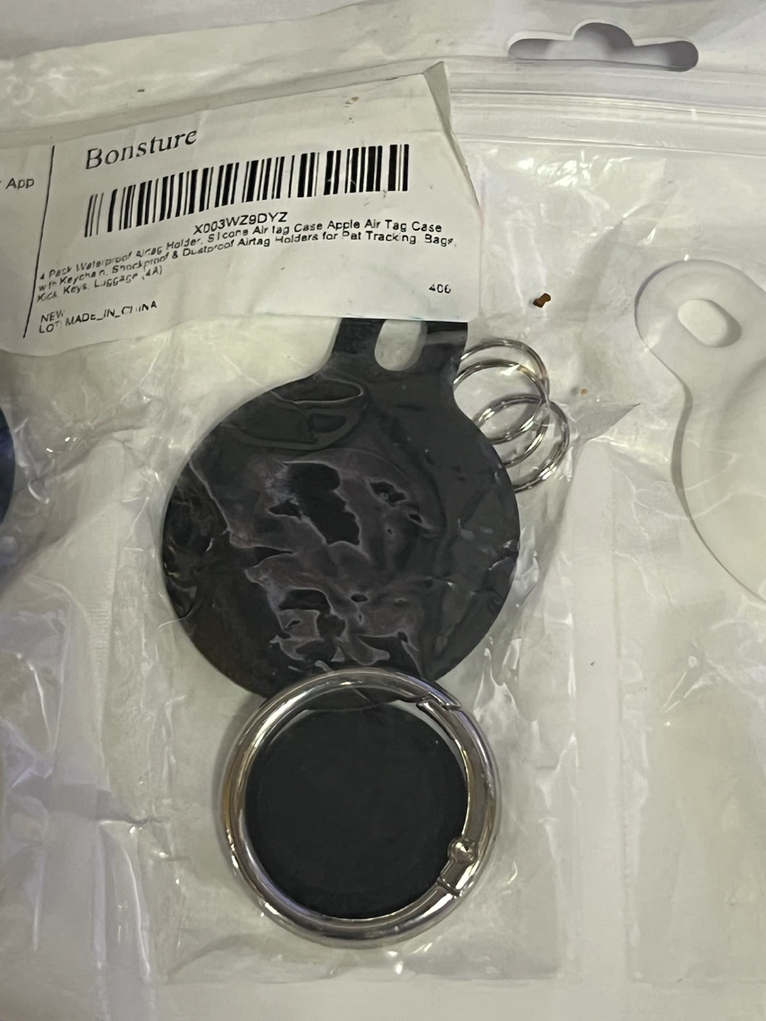 Bonsture 4 Pack Air Tag Case Holders with Keychains - photo 3