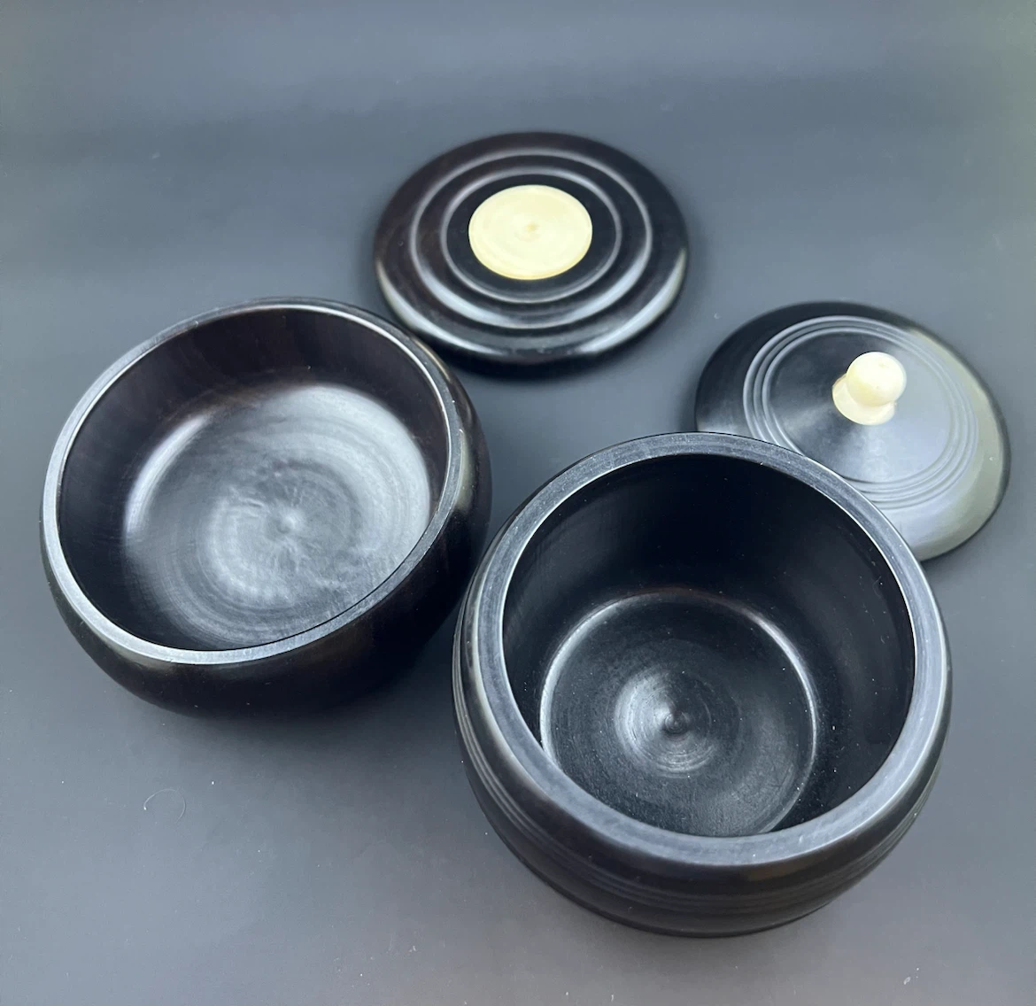 Vintage Japanese Lidded Wood Bowls/Trinkets - photo 3