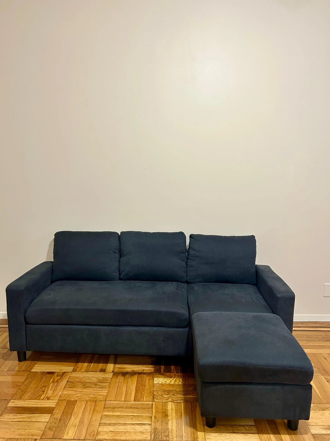 Dark Gray Sectional Sofa with Ottoman - photo 3