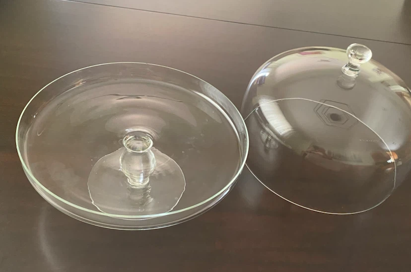 Glass Cake Stand with Dome