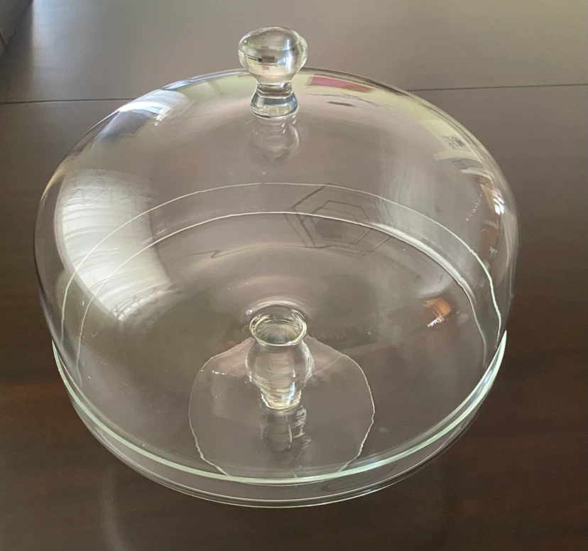 Glass Cake Stand with Dome - photo 2