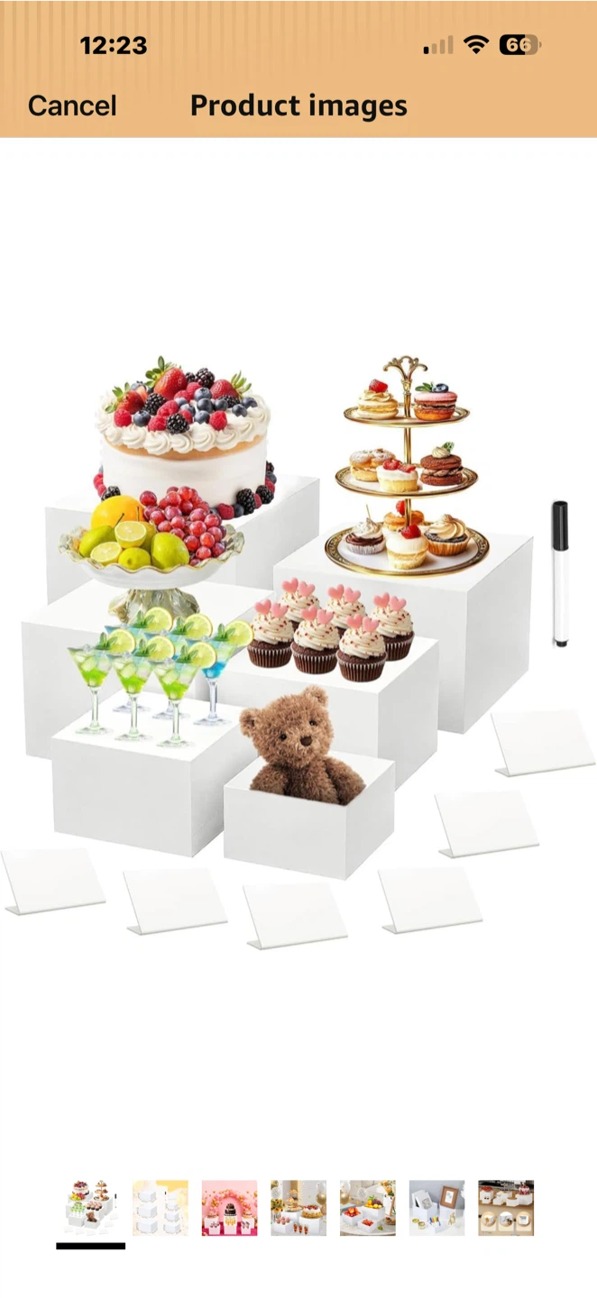 White Display Pedestal Risers for Events and Parties - photo 2