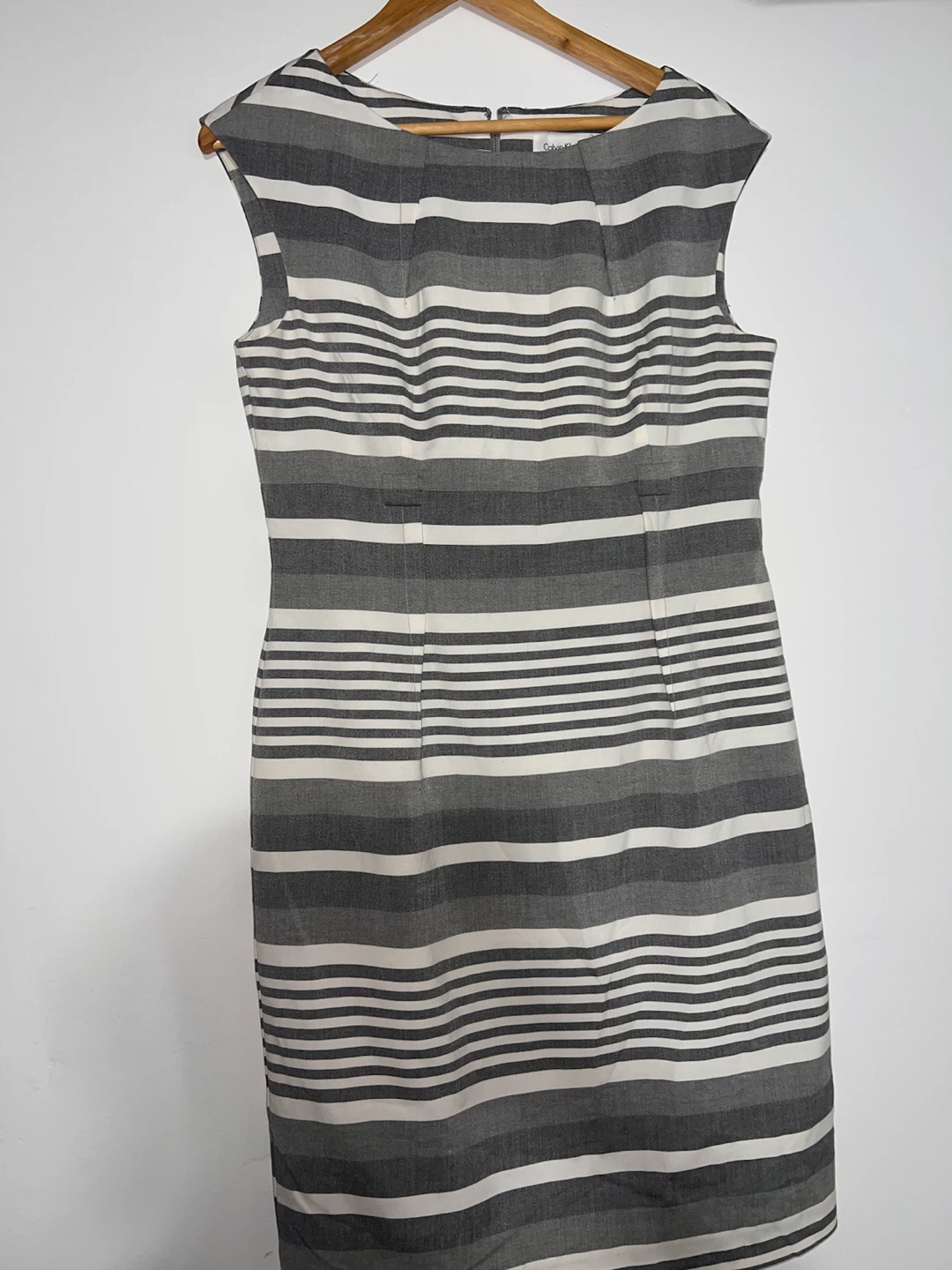 Calvin Klein Striped Sleeveless Sheath Dress Size 12