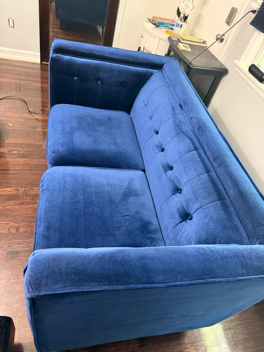 Blue Velvet Loveseat
