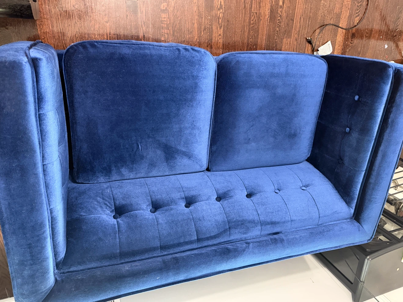 Blue Velvet Loveseat - photo 4