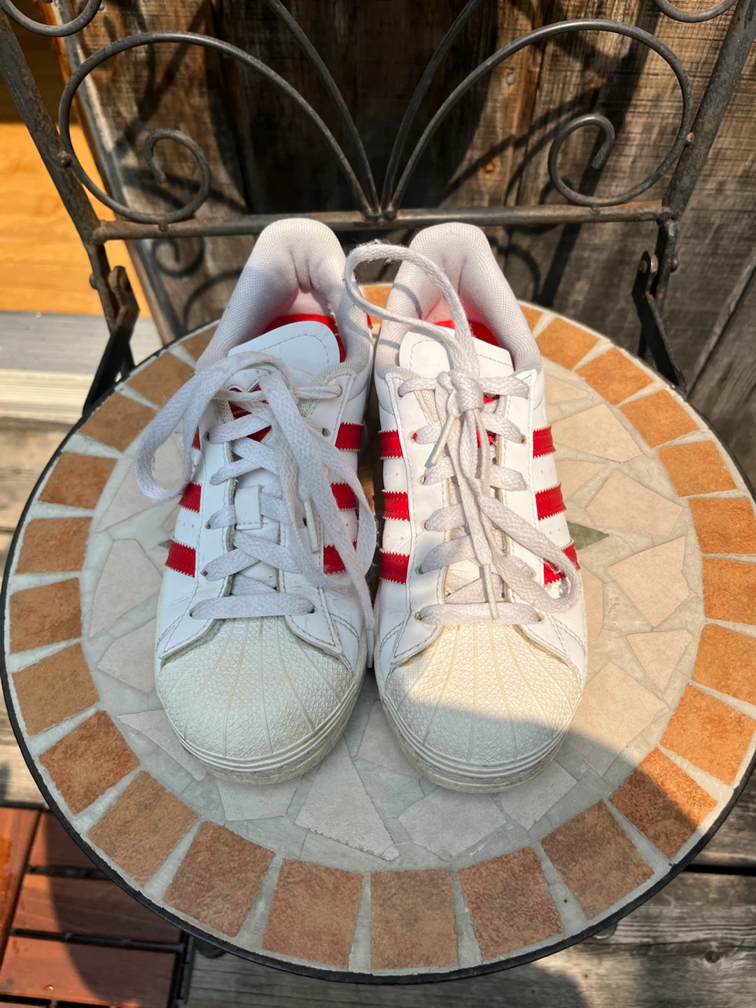 Adidas Superstar Sneakers White/Red - Size 5 - photo 2