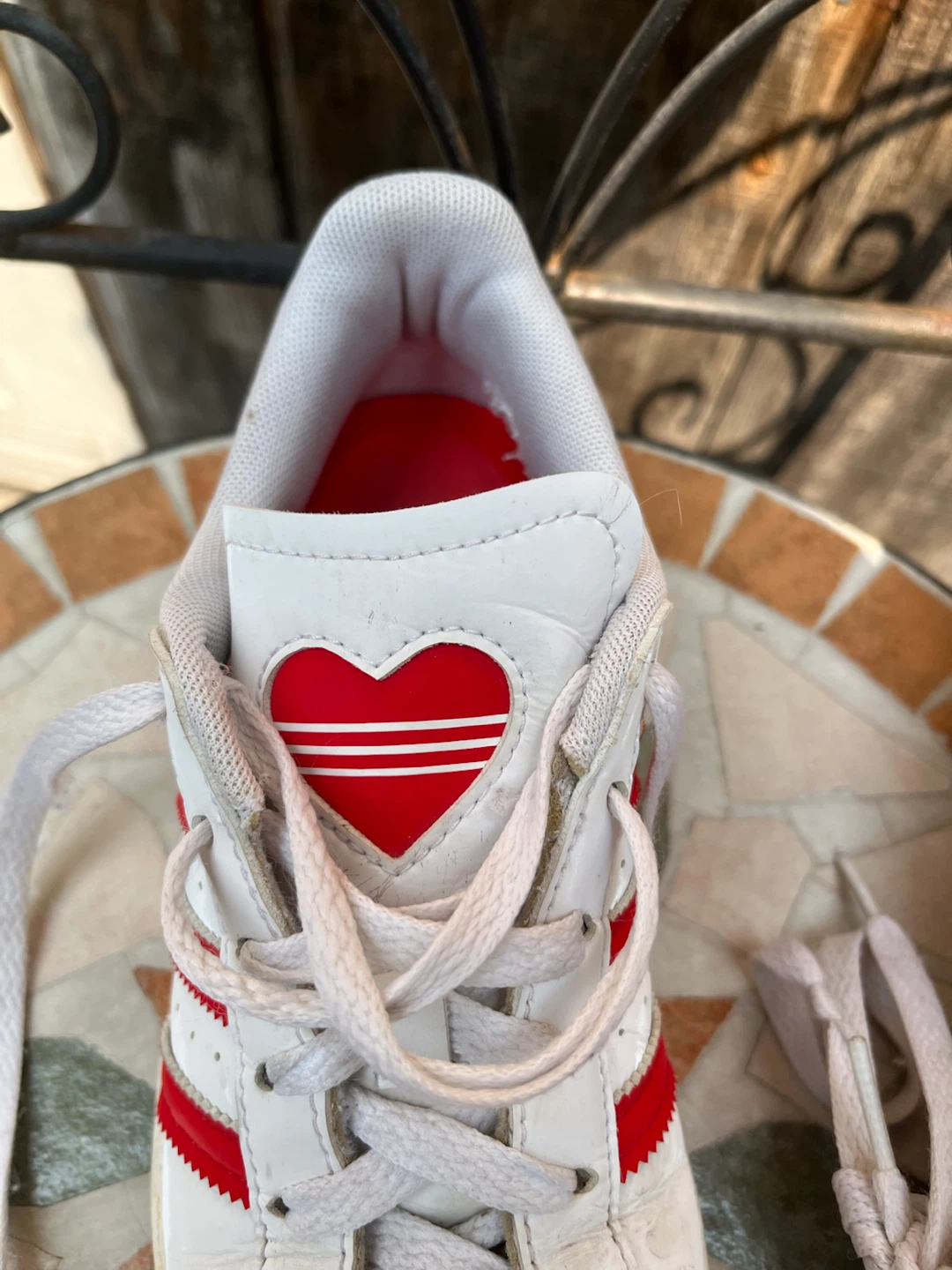 Adidas Superstar Sneakers White/Red - Size 5 - photo 3