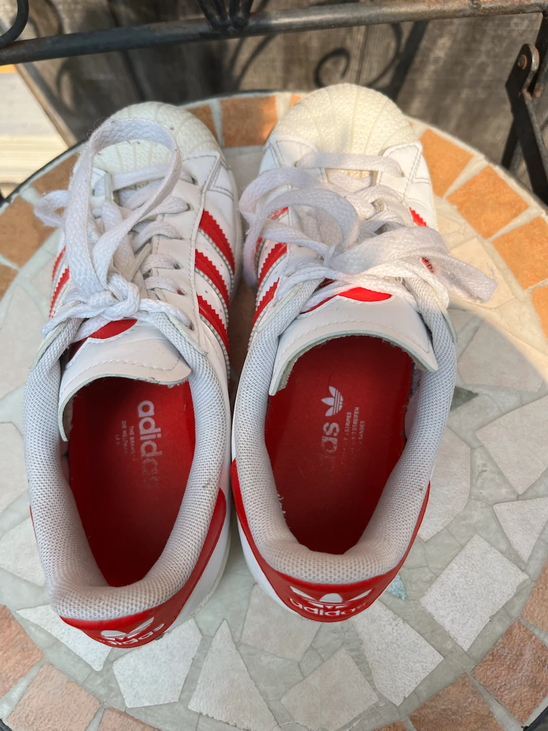 Adidas Superstar Sneakers White/Red - Size 5 - photo 4