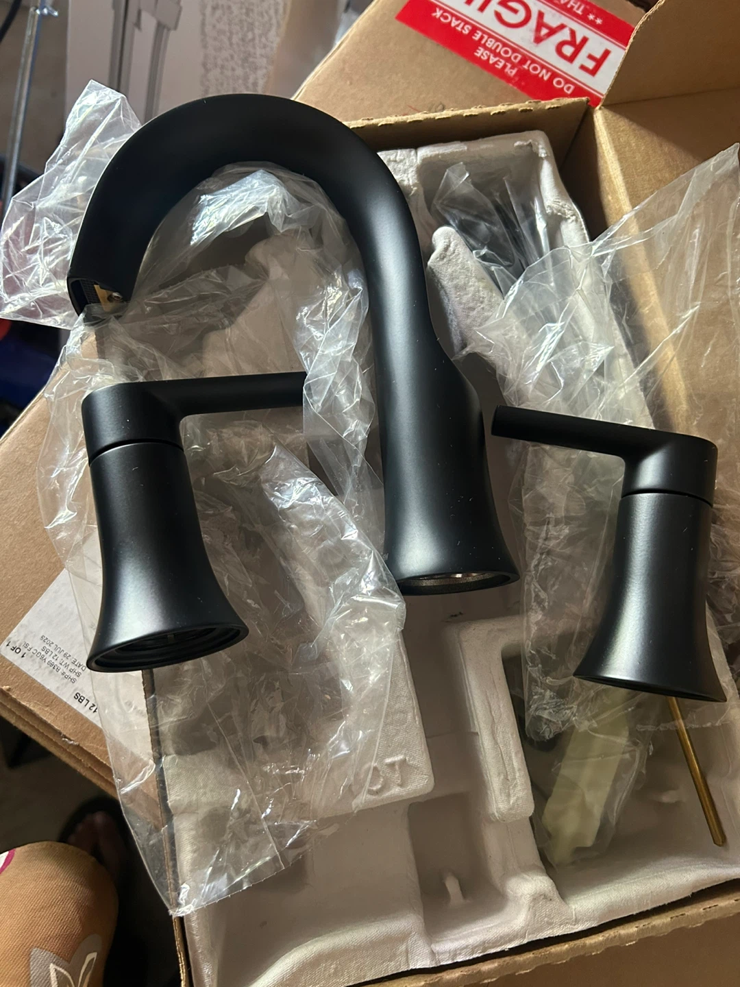 DOUX TS6925BL Matte Black Widespread Lavatory Faucet Trim