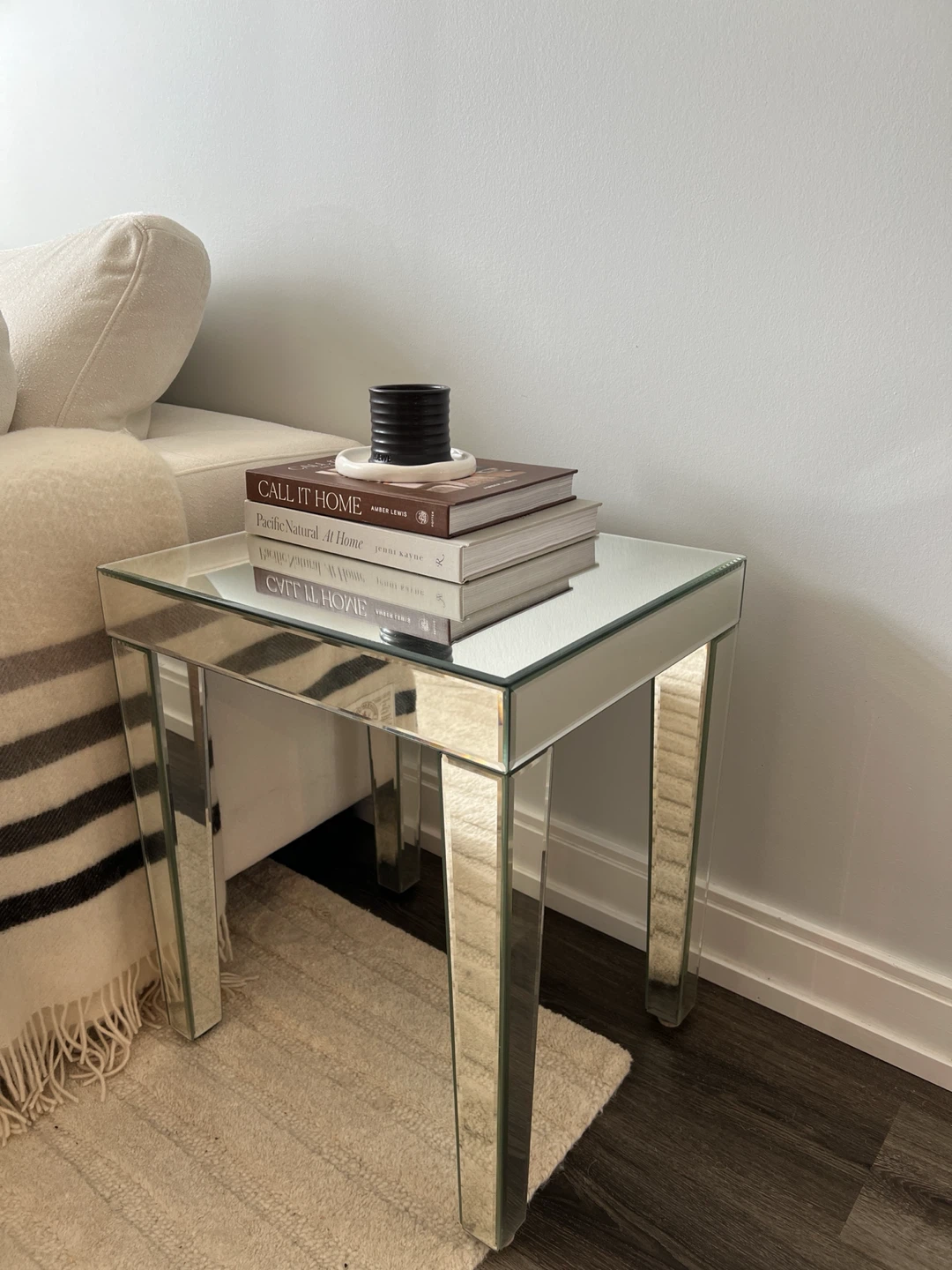Mirrored end table