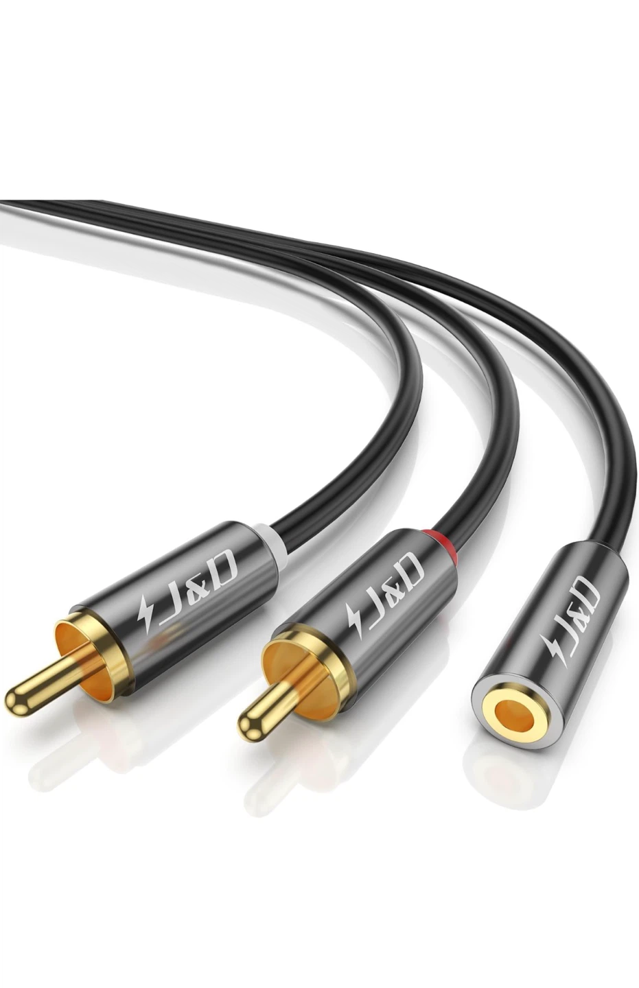 J&D 3.5mm to RCA Audio Cable - 4ft