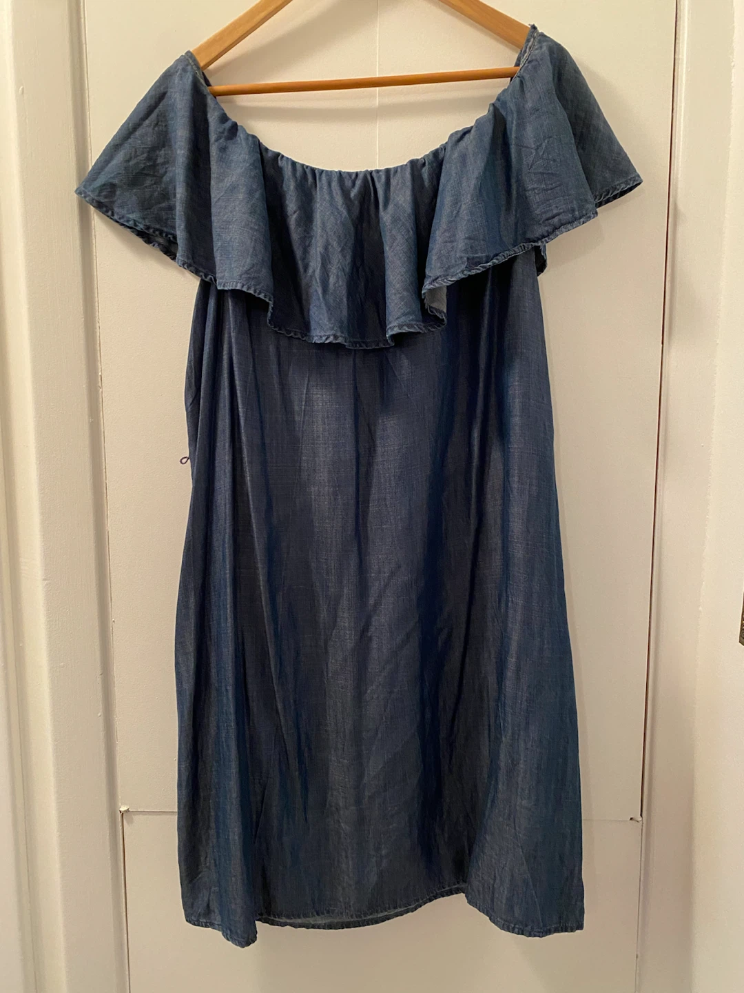 Denim Off-the-Shoulder Dress