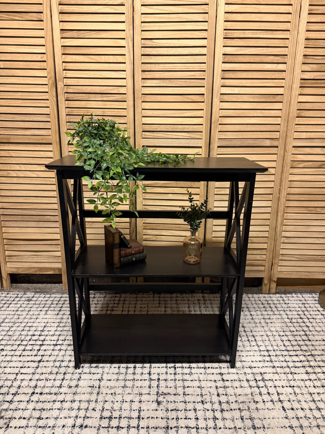 Black 3-Tier Shelf Bookcase