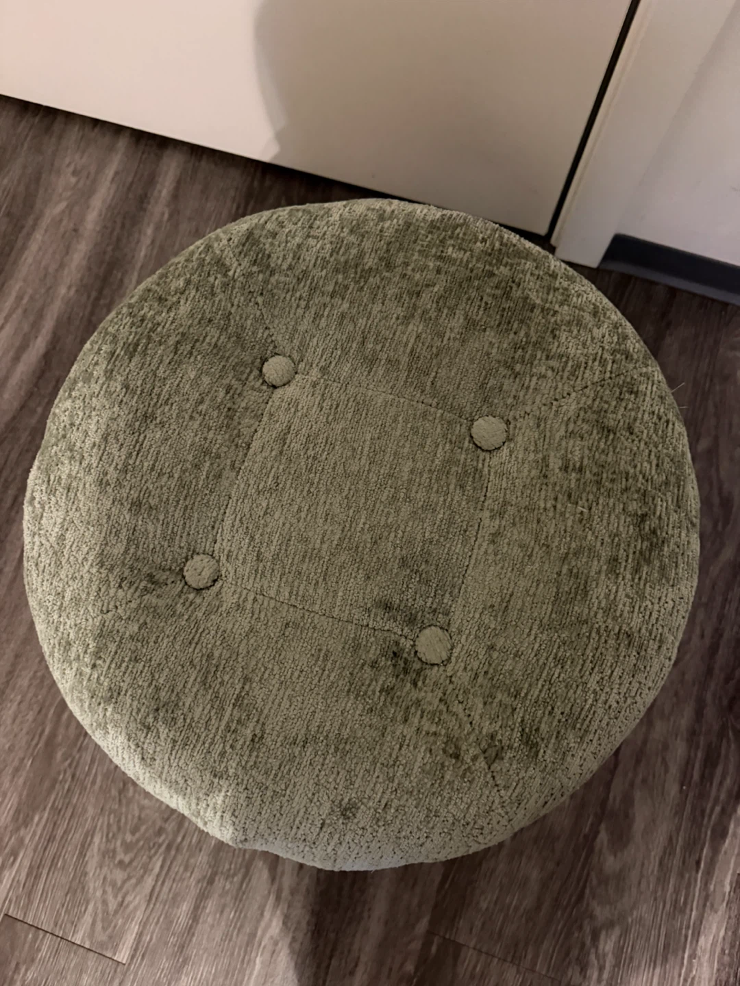 Green Round Sitting Ottoman with Storage - photo 2