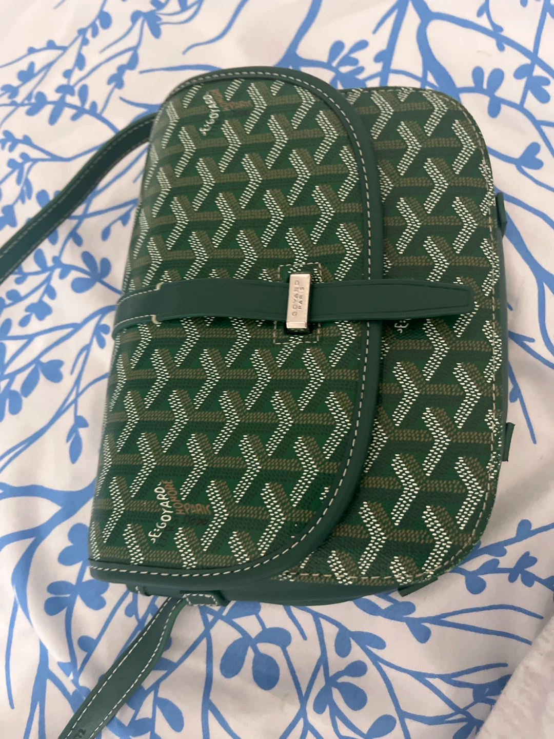 Goyard Green Canvas Shoulder Bag
