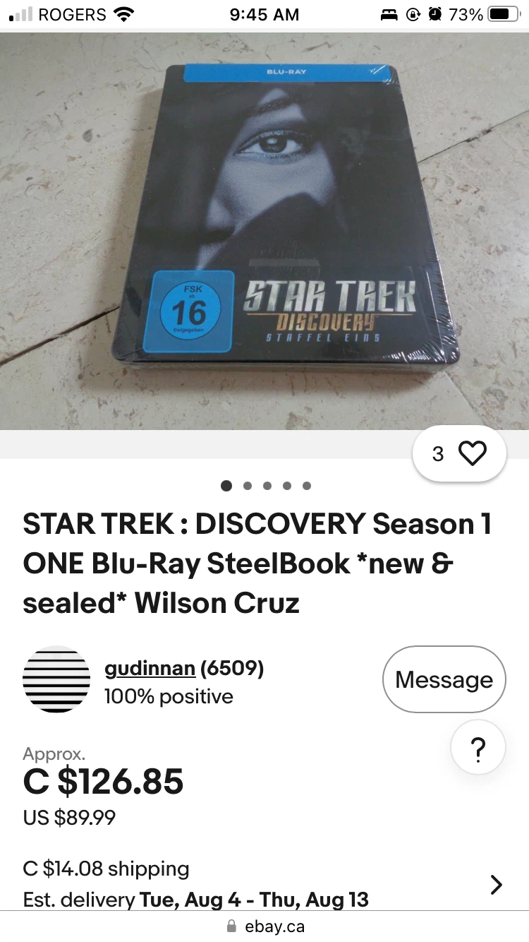 Star Trek Discovery Season One Blu-ray Steelbook - photo 2